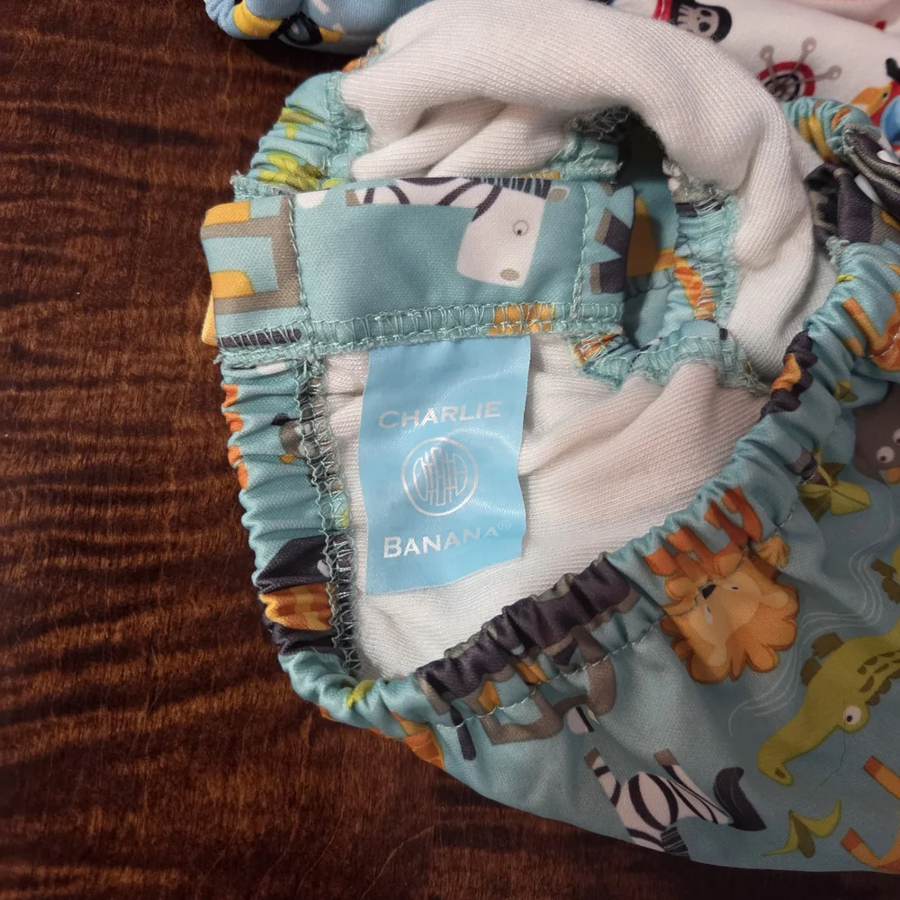 Kids Reusable Swim Diapers - Blue and Multicolor